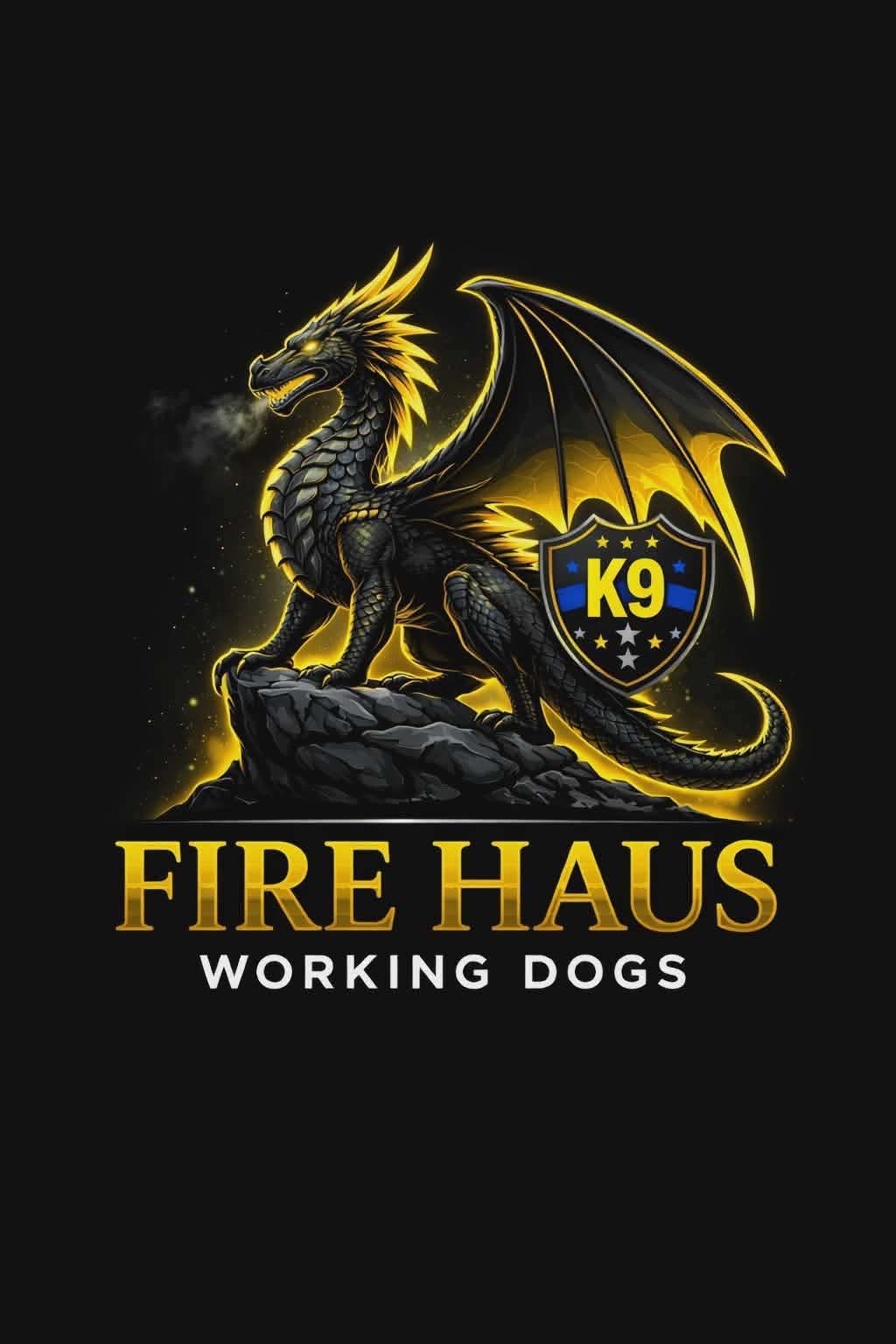 Fire Haus Working Dogs dragon logo